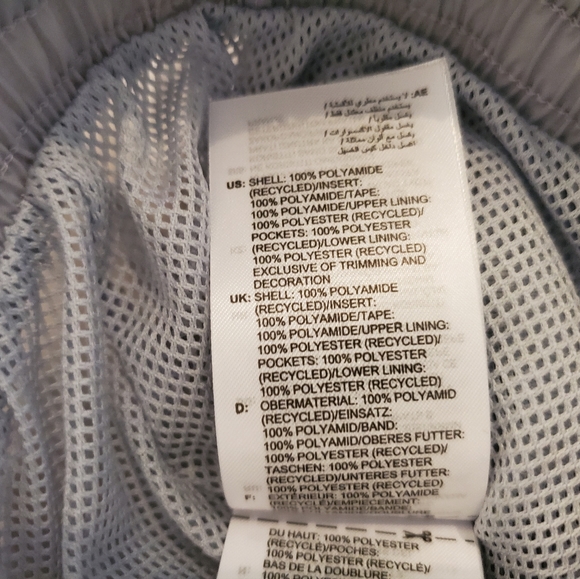 Adidas Revike 100% Polyamide Track Pants Halo Silver Small - Picture 5 of 6